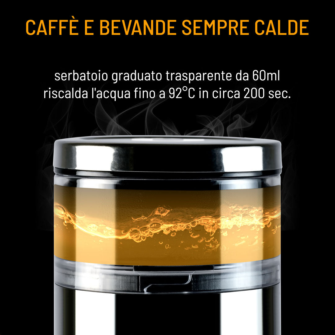 Mokout | macchina per caffè espresso portatile con monta-latte elettrico 4 in 1